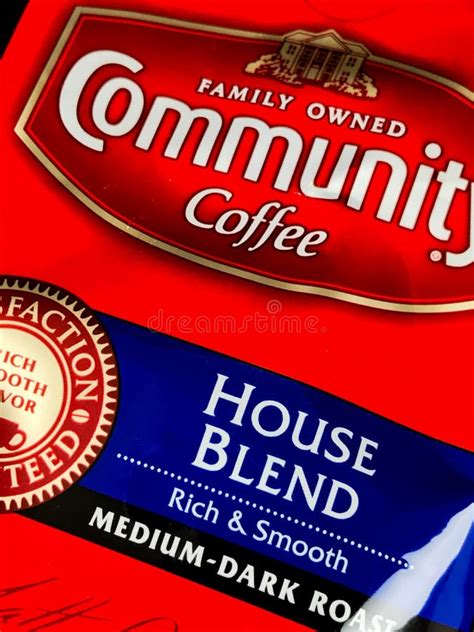 Bag Of Community Coffee House Blend On Black Backdrop Editorial Image