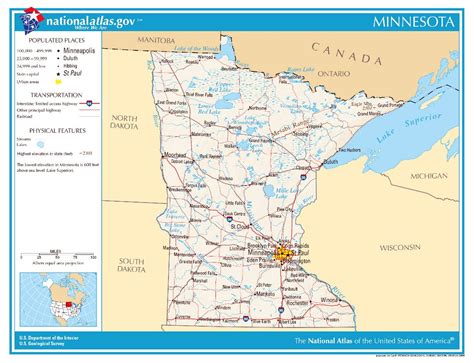 Large detailed map of Minnesota state | Minnesota state | USA | Maps of ...