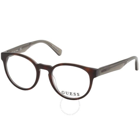 Guess Men S Tortoise Round Eyeglass Frames Gu193205251 664689875856 Eyeglasses Jomashop