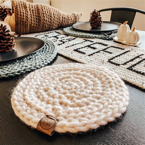 Crochet Pattern Crochet Trivet Hot Pad Modern Farmhouse Etsy Artofit