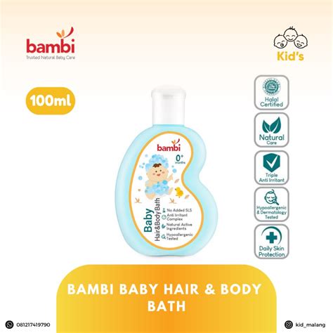 Jual BAMBI BABY HAIR BODY BATH 2IN1 100ML Shopee Indonesia