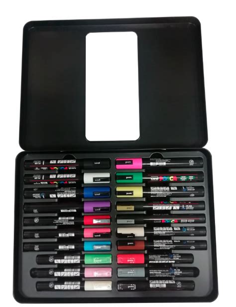 Marker Uni Posca zestaw 20 kolorówMetalowy Case | Sklep Wysocki.com.pl
