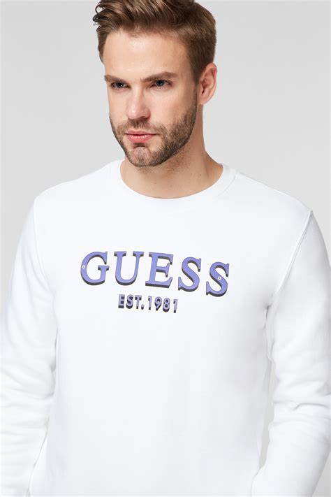 Мужской белый свитшот Guess M0BQ76.K9V31;TWHT — Ultrashop