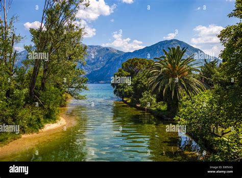 Small River Flowing Into The Bay In Adriatic Sea Croatia Stock Photo