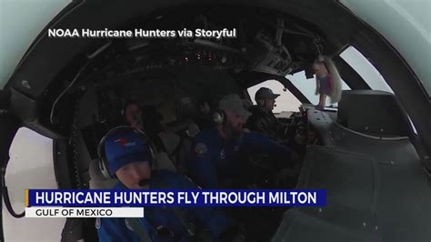 NOAA Hurricane Hunters aircraft flies into Milton