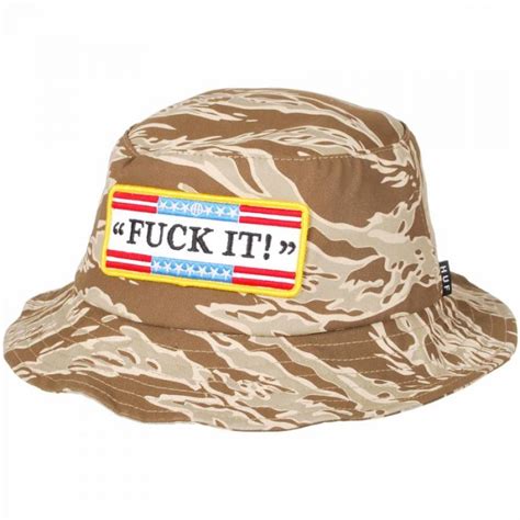 Huf Huf Fuck It Bucket Hat Desert Camo Bucket Hats From Native Skate Store Uk