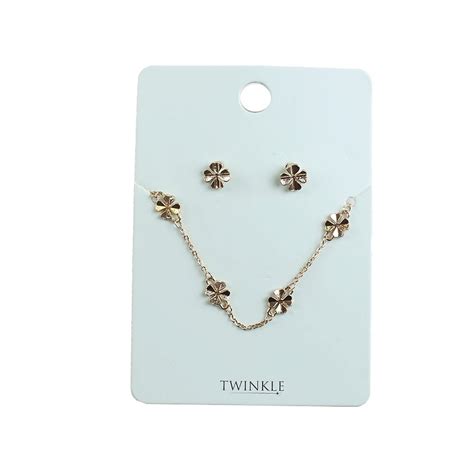 TWINKLE Набор серьги + браслет Clover Gold, 1 шт. купить по цене 149₽ в ...