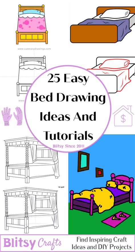 25 Easy Bed Drawing Ideas - How to Draw a Bed