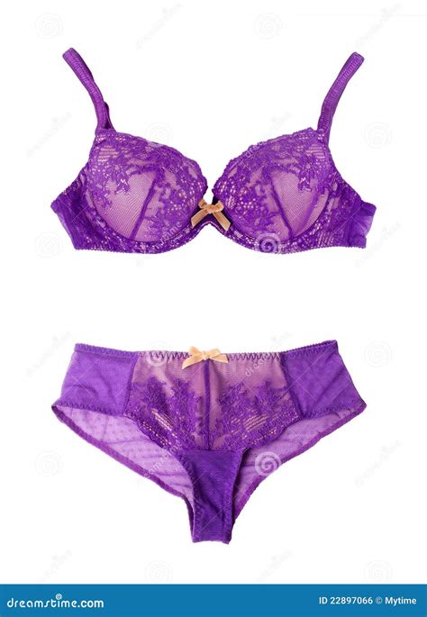 Violet Set Of Lingerie Stock Photo Image Of Clothing