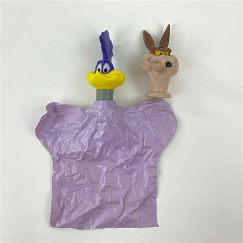 Looney Tunes Hand Puppets Road Runner Wile E Coyote Warner Etsy