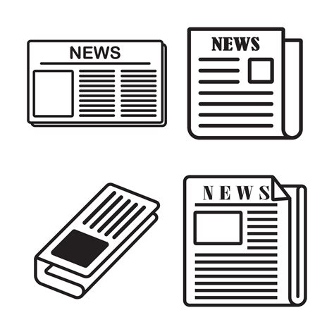 newspaper icon vector 24394206 Vector Art at Vecteezy