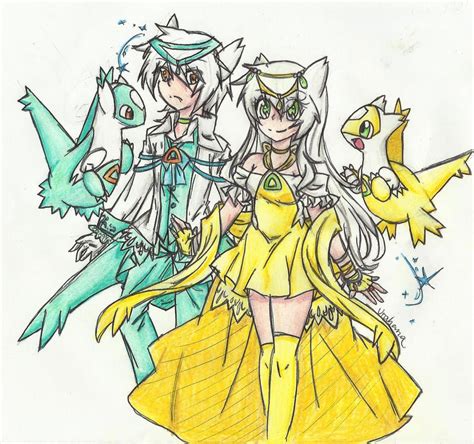 Shiny Latias and Latios Gijinka by Urahana on DeviantArt