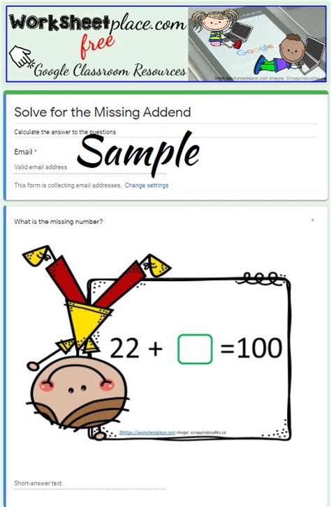 Missing Addends Addition To 100 7 Worksheets