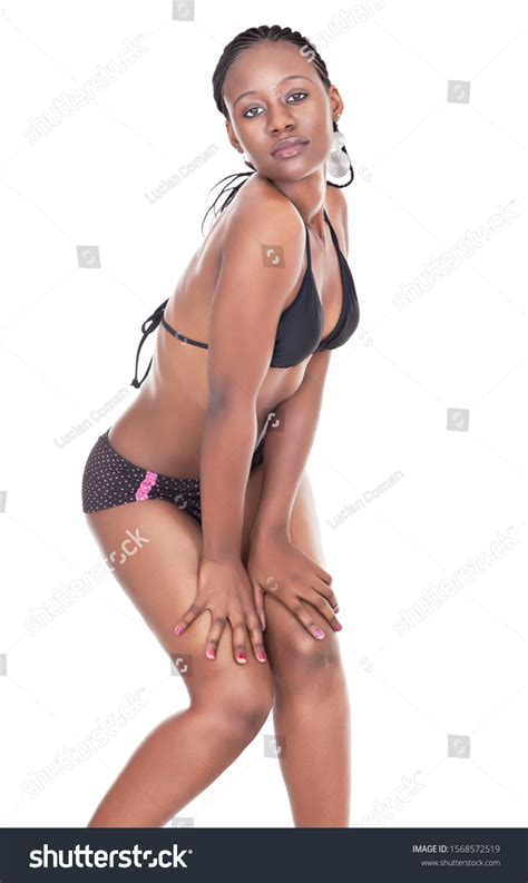 Photo de stock Femme africaine sexy en bikini isolée 1568572519 Shutterstock