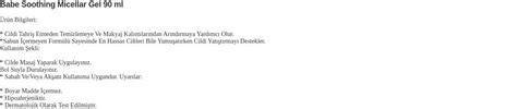Babe Laboratorios Babe Soothing Yatıştırıcı Etkili Sabun Içermeyen Temizleyici Jel ml