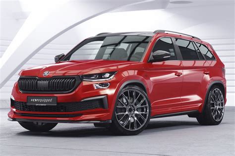 Spoiler pod přední nárazník CSR CUP pro Škoda Kodiaq RS 2021 černý