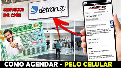 COMO FAZER AGENDAMENTO DETRAN POUPATEMPO PELO CELULAR RENOVAR CNH OU