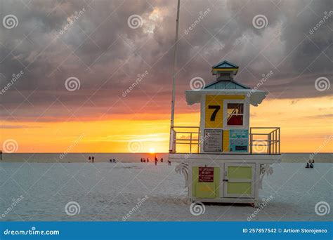 Clearwater Beach Florida. Beach Lifeguard Station or Tower. Clearwater ...