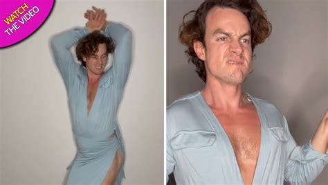 Sabrina Star Luke Cook Stuns As He Strips Naked And Dons A Dress In Invigorating Video Mirror