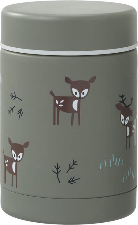 Fresk Thermos Voedselcontainer 300 Ml Deer Olive Bol