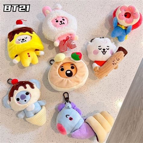 Charms KPOP BTS BT21 Peluche Colgante Lindo Pastel Serie De Dibujos