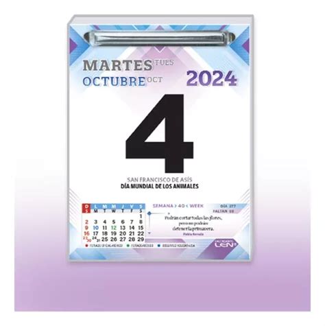 Calendario Organizador Exfoliador Día X Día 2024 25 Piezas Meses sin