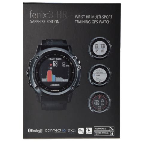 Garmin Fenix 3 HR Sapphire Edition Wrist Based HR Multi-Sport Training ...