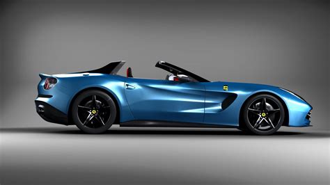 Wallpaper Ferrari Blue Car Side View Sports Car Expensive Cars Side