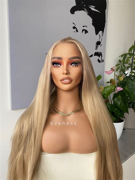 Golden Blonde Wig Blonde Lace Front Wig Synthetic Wig Ash Blonde Wig Etsy