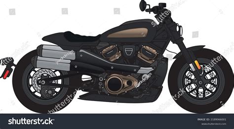 Big Bike Naked Motorcycle Parking Vector Stock Vector Royalty Free Shutterstock
