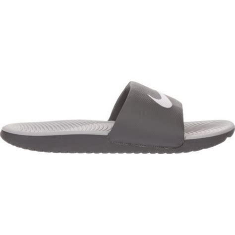 Nike Men S Kawa Slides Dark Grey White Wolf Grey Size Soccer