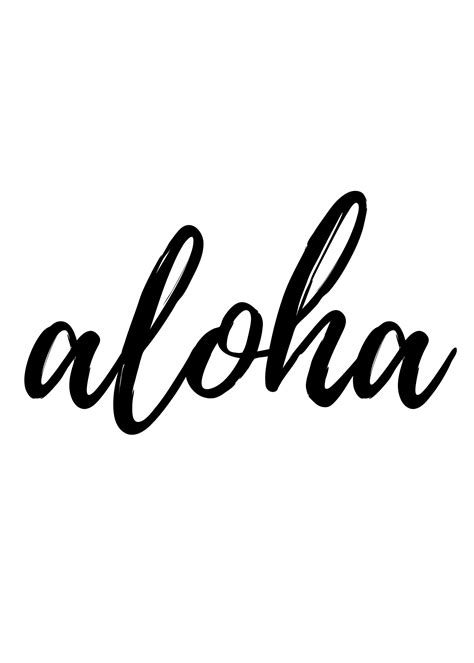 Printable Wall Art Aloha Poster Image For Self Printing Etsy Canada