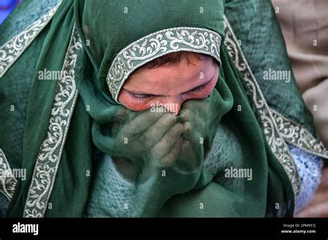 Srinagar India Th Apr A Kashmiri Muslim Devotee Prays At The