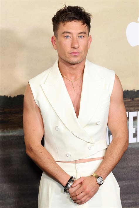 Barry Keoghan Goes Shirtless Under Cropped Vest At Masters Of The Air