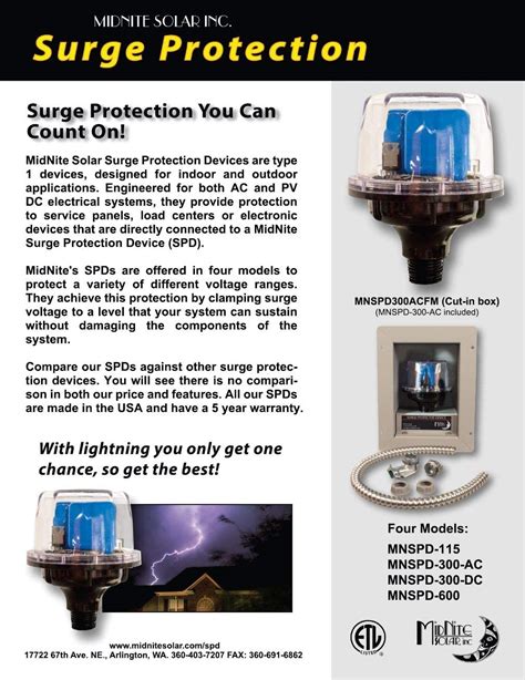 Midnite Solar 300 Vac Ac Surge Protector Solarmart Photovoltaic Solutions