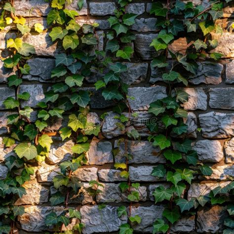 Stone Wall with English Ivy Stock Photo - Image of nature, concrete ...