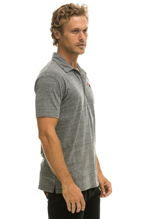 Aviator Nation Polo Heather Grey Aviator Nation