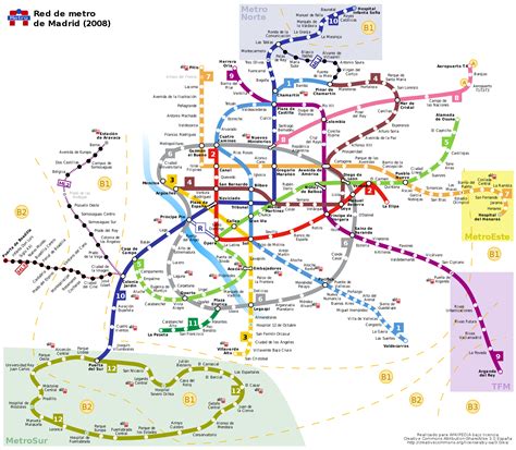 Madrid Subway Network Map 2008 Full Size