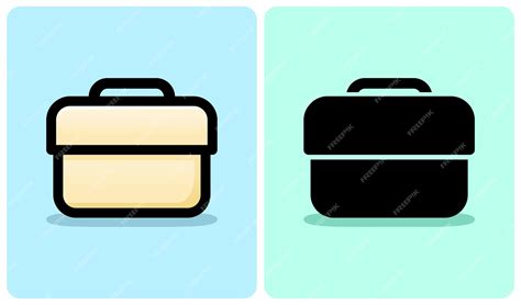 Значок вектора портфеля. значок символа сумки для рабочего инструмента ...