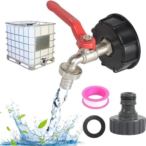 Adaptateur de réservoir d eau IBC connecteur fileté 1 2 robinet de