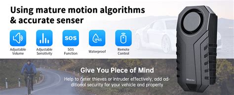 Wsdcam Bike Alarm With Remote Db Loud Wireless Anti Theft Vibration