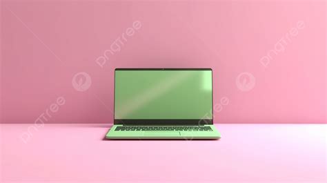 Blank Screen On Vibrant Pink Laptop Imaginative Minimalism In 3d