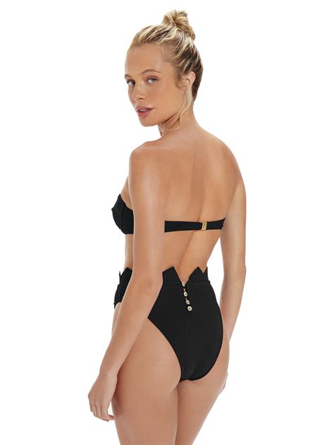 Biquíni Top Bandeau Aro Imani Vix Preto Shop2gether