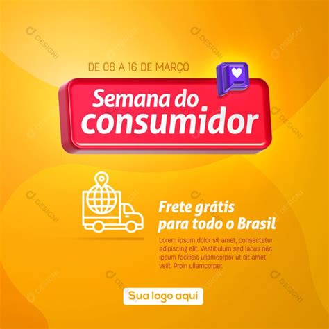 Social Media Semana Do Consumidor Frete Grátis Psd Photoshop Download