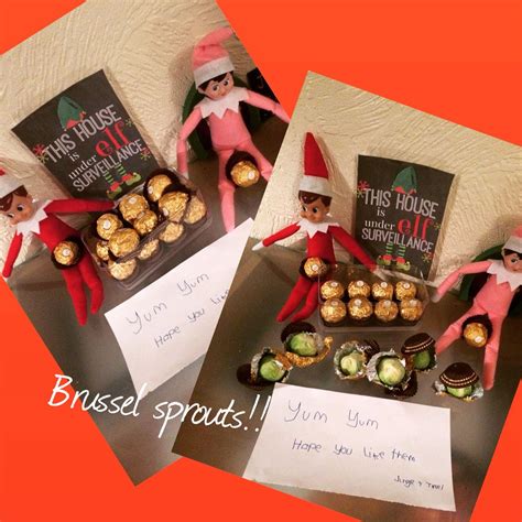 Elf on the shelf! Swapped the top layer of ferrero rocher for Brussel ...