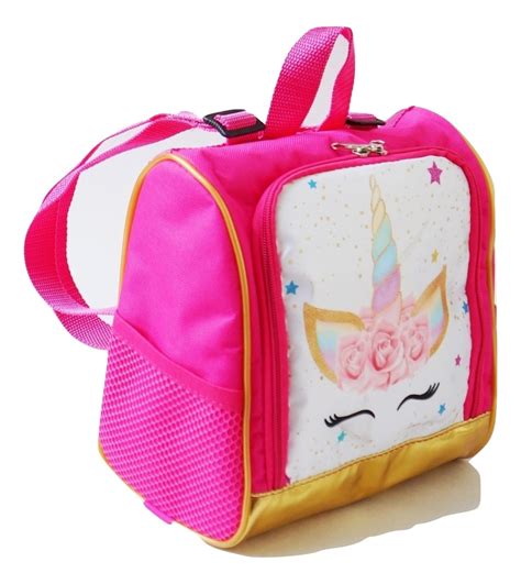 Mochila Unicornio Rodinhas Rosa Flores Lancheira Estojo Kit