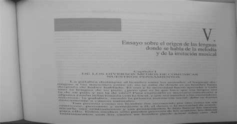 Rousseau Ensayo Sobre El Origen De Las Lenguas Pdf Document