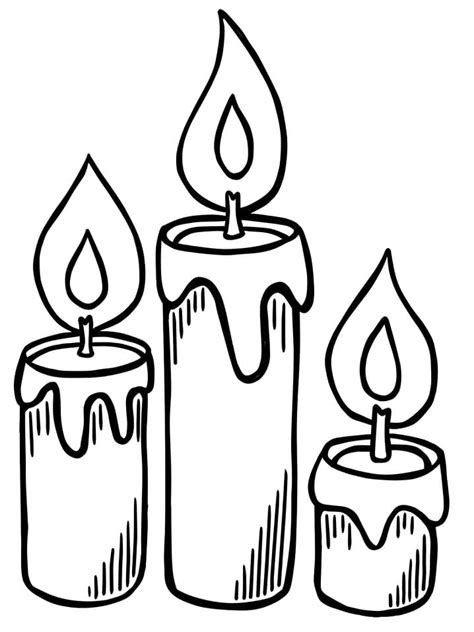 Printable Christmas Candle Coloring Page Free Printable Coloring