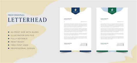 Premium Vector Modern And Professional Letterhead Template Design