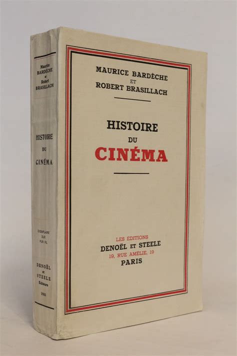 Histoire Du Cin Ma By Brasillach Robert Bardeche Maurice Couverture